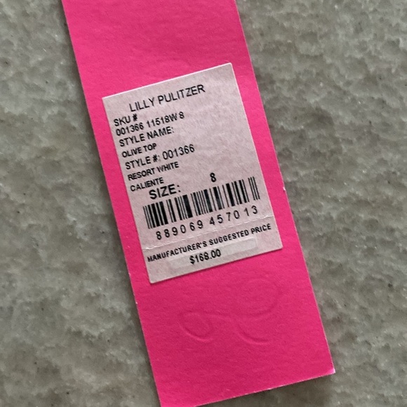 Lilly Pulitzer Olive Top Resort White Caliente - Picture 16 of 16